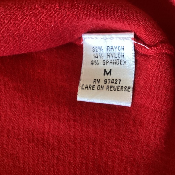 Ladies Victoria Costa Elegant Red with Blk Velvet Embroidered Zip Cardigan Sz M - Picture 9 of 9